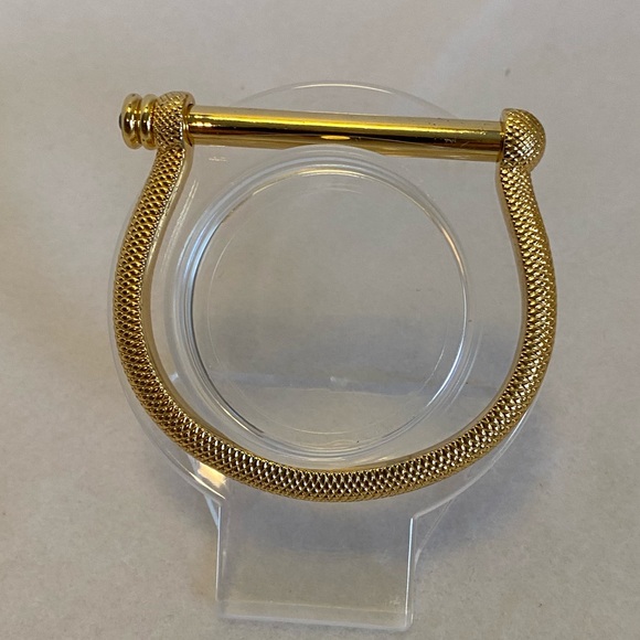 Gold Plated Cuff/Bracelet - Crystal Clasp/Twist - Picture 9 of 16